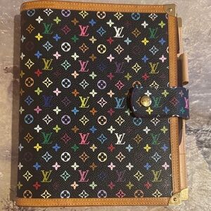 Louis Vuitton Black Multicolor Monogram Notebook